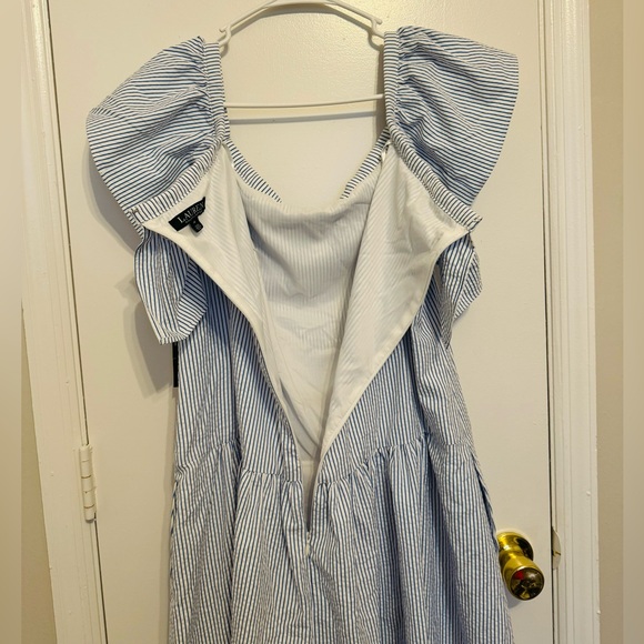 Ralph Lauren Striped Flared Dress Size 16 - Picture 4 of 14